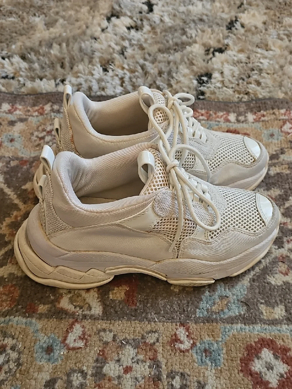 JEFFREY CAMPBELL 'Lo Fi' Sneakers White Size 7.5M Very Good Pre-owned!